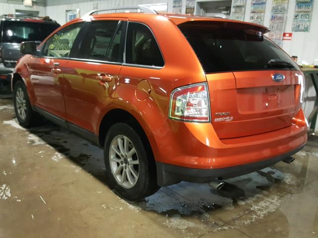 2FMDK38C47BB02434 - 2007 FORD EDGE SEL ORANGE photo 3