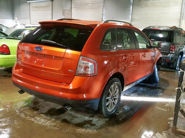 2FMDK38C47BB02434 - 2007 FORD EDGE SEL ORANGE photo 4