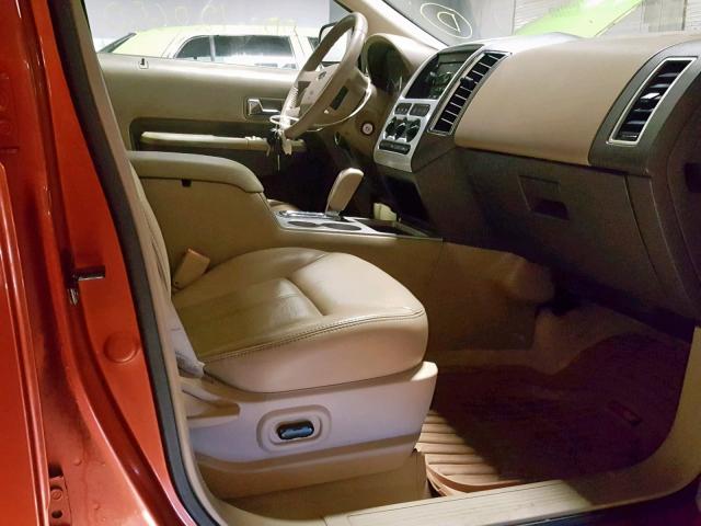 2FMDK38C47BB02434 - 2007 FORD EDGE SEL ORANGE photo 5