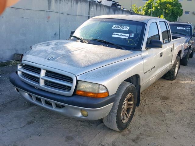 1B7GL2AX31S157864 - 2001 DODGE DAKOTA QUA SILVER photo 2