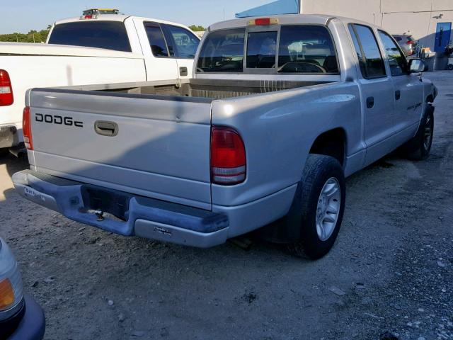 1B7GL2AX31S157864 - 2001 DODGE DAKOTA QUA SILVER photo 4