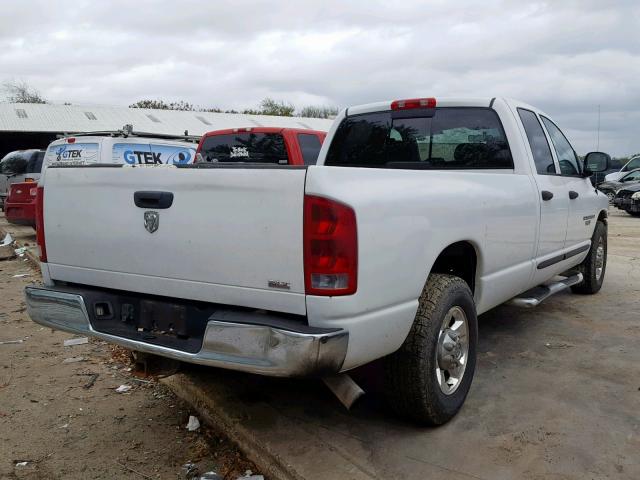 3D7KR28C45G839120 - 2005 DODGE RAM 2500 S WHITE photo 4