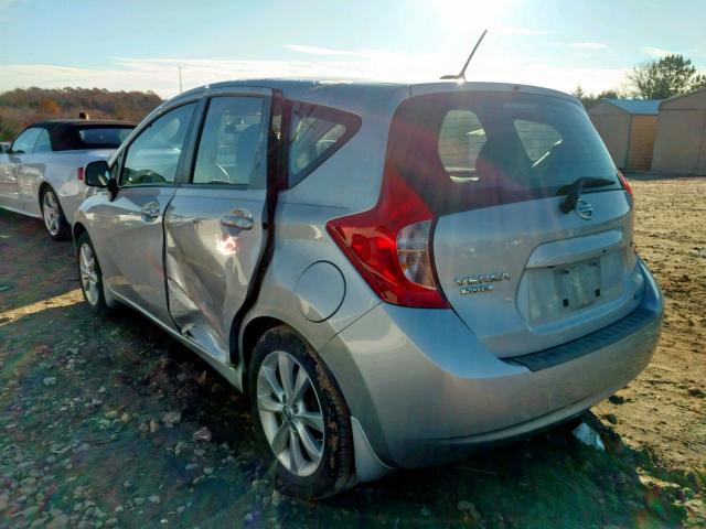 3N1CE2CP3EL410176 - 2014 NISSAN VERSA NOTE SILVER photo 3