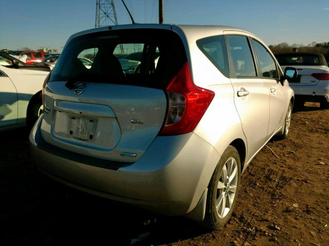 3N1CE2CP3EL410176 - 2014 NISSAN VERSA NOTE SILVER photo 4