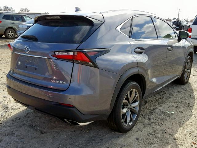 JTJYARBZ8F2016912 - 2015 LEXUS NX 200T GRAY photo 4