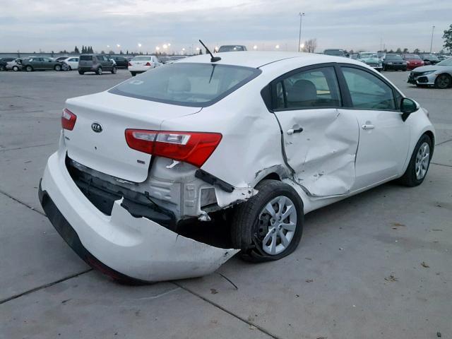 KNADM4A34D6250749 - 2013 KIA RIO LX WHITE photo 4