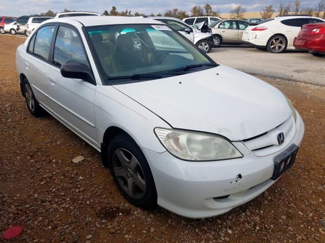 1HGES16565L021371 - 2005 HONDA CIVIC LX WHITE photo 1