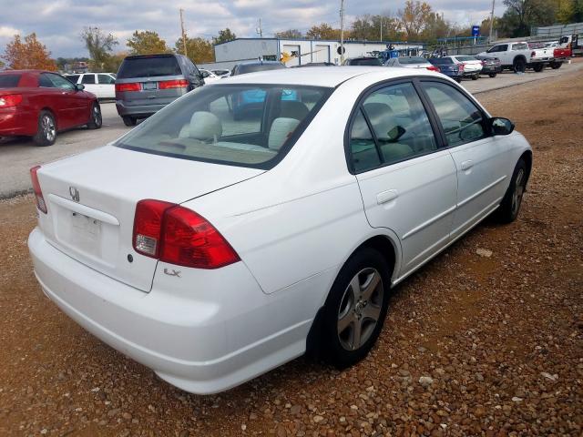 1HGES16565L021371 - 2005 HONDA CIVIC LX WHITE photo 4