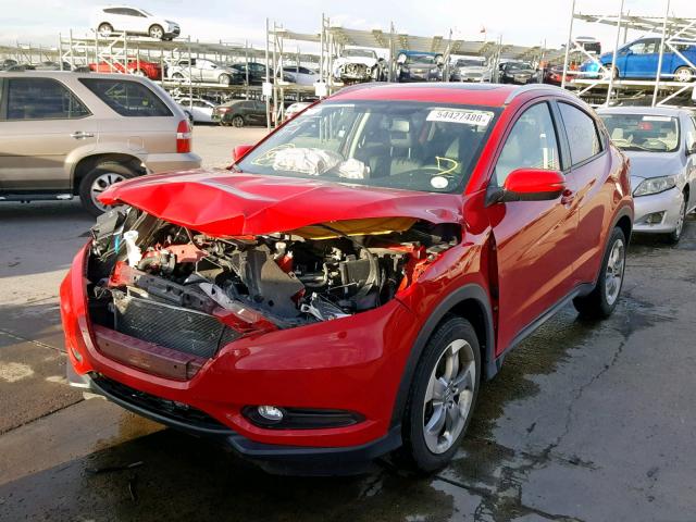 3CZRU6H74HM733106 - 2017 HONDA HR-V EXL RED photo 2