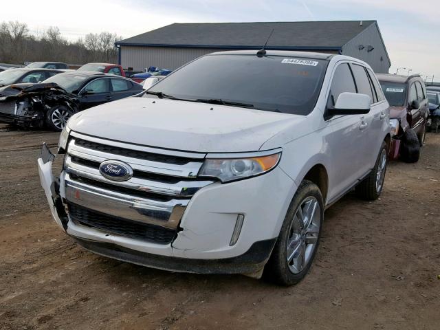 2FMDK3KC4BBA69095 - 2011 FORD EDGE LIMIT WHITE photo 2