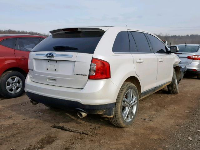 2FMDK3KC4BBA69095 - 2011 FORD EDGE LIMIT WHITE photo 4