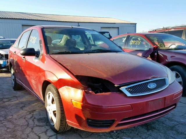 1FAFP34N05W207186 - 2005 FORD FOCUS ZX4 BURGUNDY photo 1