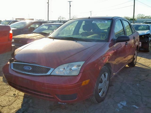 1FAFP34N05W207186 - 2005 FORD FOCUS ZX4 BURGUNDY photo 2