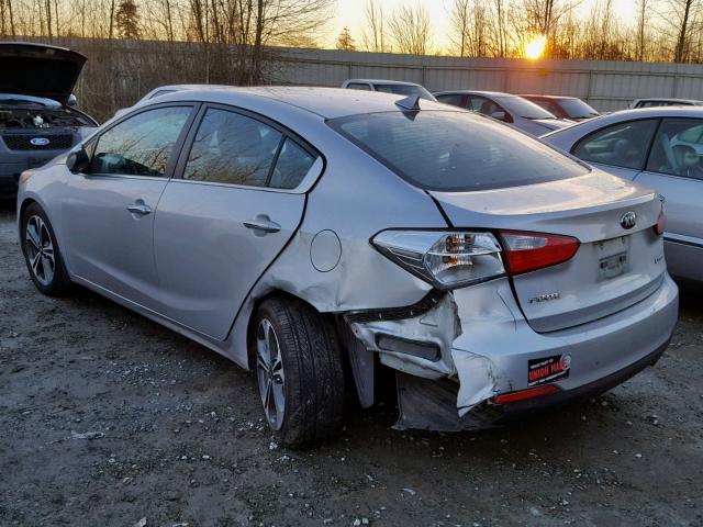 KNAFZ4A81E5073414 - 2014 KIA FORTE EX SILVER photo 3