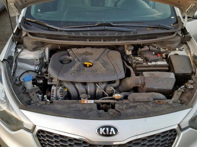 KNAFZ4A81E5073414 - 2014 KIA FORTE EX SILVER photo 7