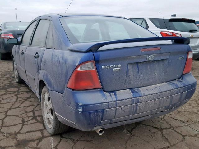 1FAFP34NX5W291730 - 2005 FORD FOCUS ZX4 BLUE photo 3