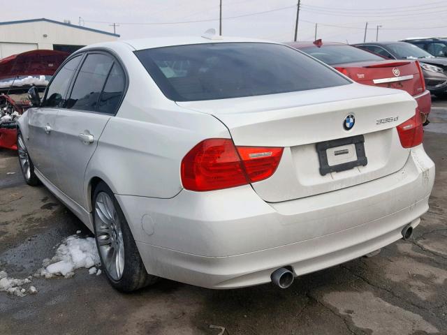 WBAPN7C54AA778245 - 2010 BMW 335 D WHITE photo 3