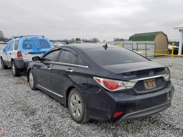 KMHEC4A43BA000220 - 2011 HYUNDAI SONATA HYB BLACK photo 3