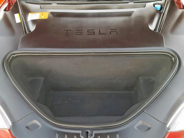 5YJSA1E28HF192240 - 2017 TESLA MODEL S RED photo 7