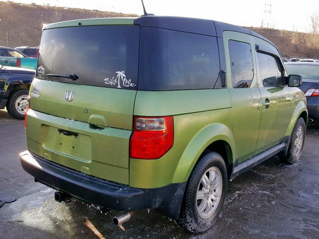 5J6YH28737L006922 - 2007 HONDA ELEMENT EX GREEN photo 4