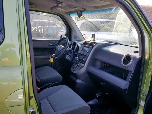 5J6YH28737L006922 - 2007 HONDA ELEMENT EX GREEN photo 5