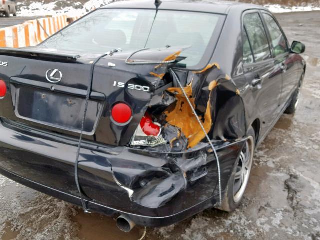 JTHBD192630066045 - 2003 LEXUS IS 300 BLACK photo 9