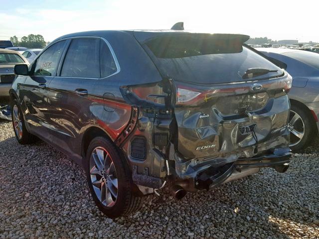 2FMPK3K98GBB88499 - 2016 FORD EDGE TITAN GRAY photo 3