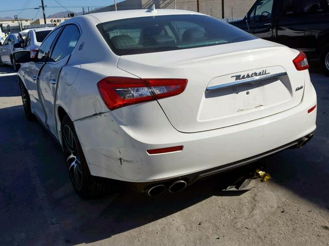 ZAM57XSA8G1177766 - 2016 MASERATI GHIBLI WHITE photo 3