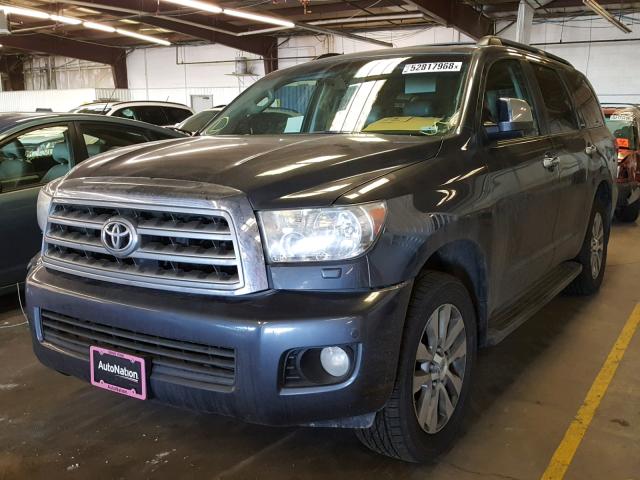 5TDJY5G1XAS026290 - 2010 TOYOTA SEQUOIA LI GRAY photo 2