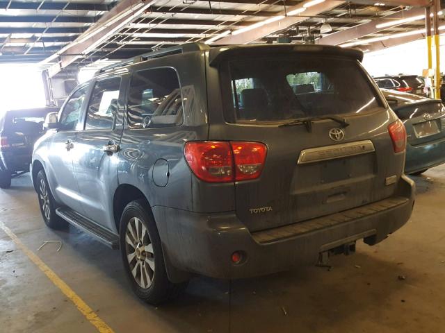 5TDJY5G1XAS026290 - 2010 TOYOTA SEQUOIA LI GRAY photo 3