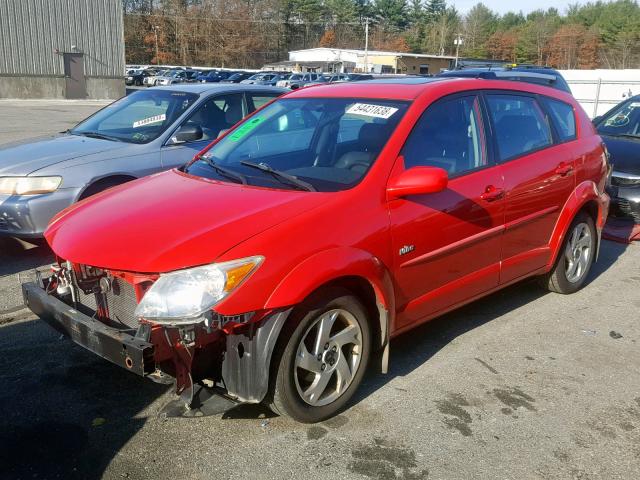 5Y2SL63865Z436892 - 2005 PONTIAC VIBE RED photo 2