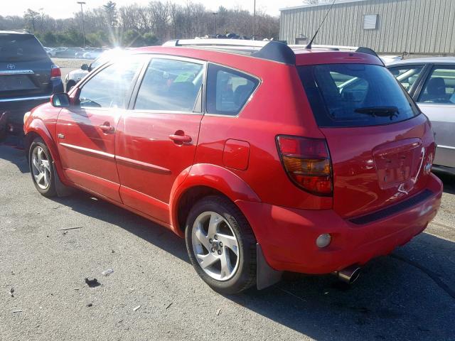 5Y2SL63865Z436892 - 2005 PONTIAC VIBE RED photo 3