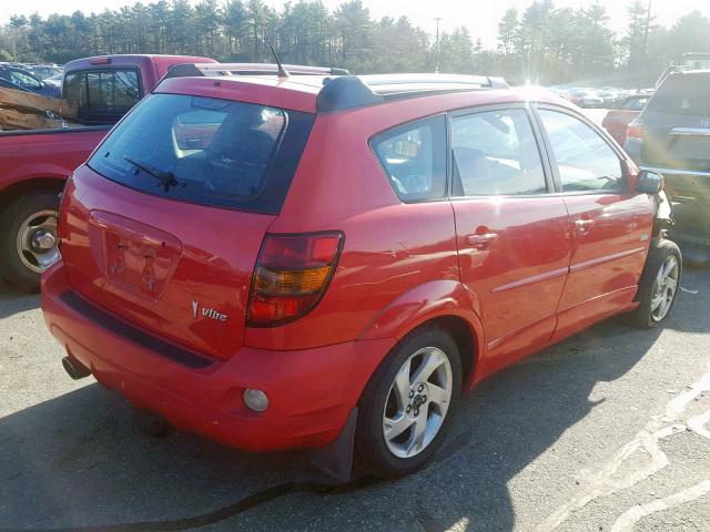 5Y2SL63865Z436892 - 2005 PONTIAC VIBE RED photo 4