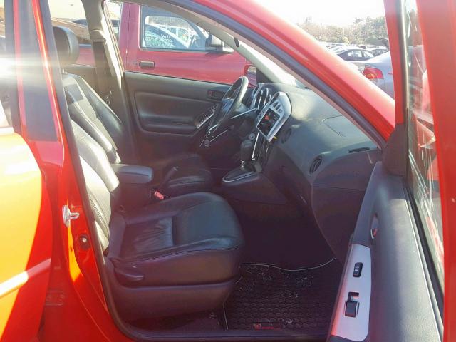 5Y2SL63865Z436892 - 2005 PONTIAC VIBE RED photo 5