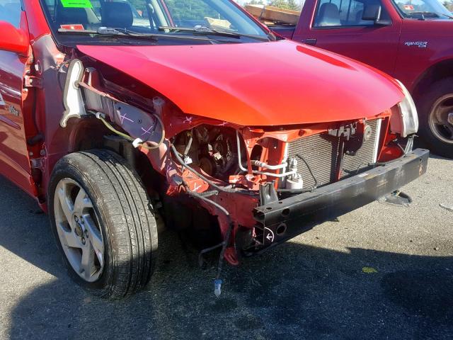 5Y2SL63865Z436892 - 2005 PONTIAC VIBE RED photo 9