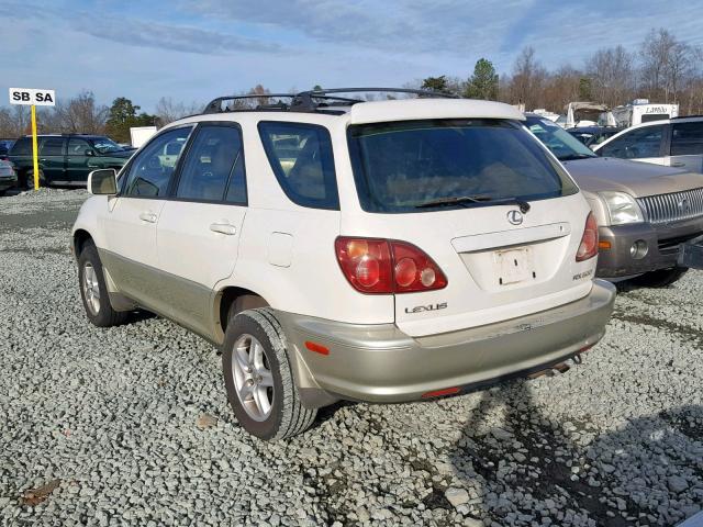 JT6HF10U2X0033769 - 1999 LEXUS RX 300 WHITE photo 3