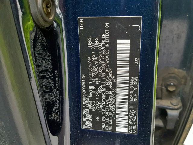 JTLKT334254009156 - 2005 TOYOTA SCION XB Mavi foto 10