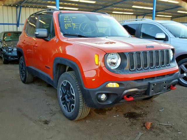 ZACCJBCB0HPE99505 - 2017 JEEP RENEGADE T ORANGE photo 1