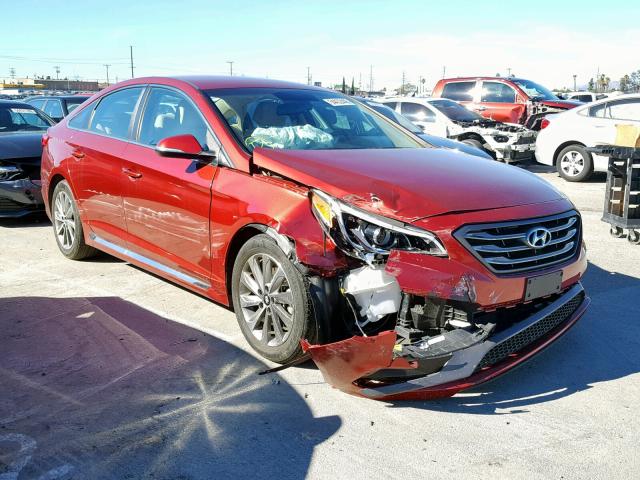 5NPE34AF9GH311947 - 2016 HYUNDAI SONATA SPO RED photo 1