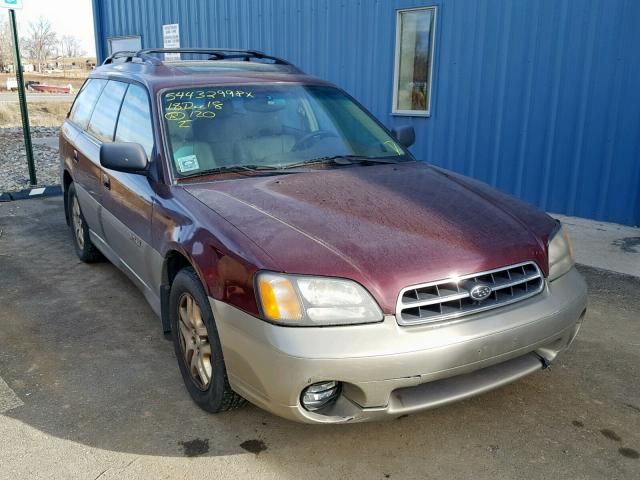 4S3BH686617600690 - 2001 SUBARU LEGACY OUT MAROON photo 1