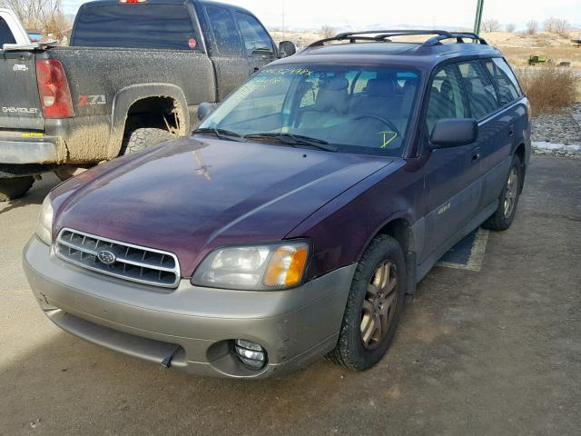 4S3BH686617600690 - 2001 SUBARU LEGACY OUT MAROON photo 2