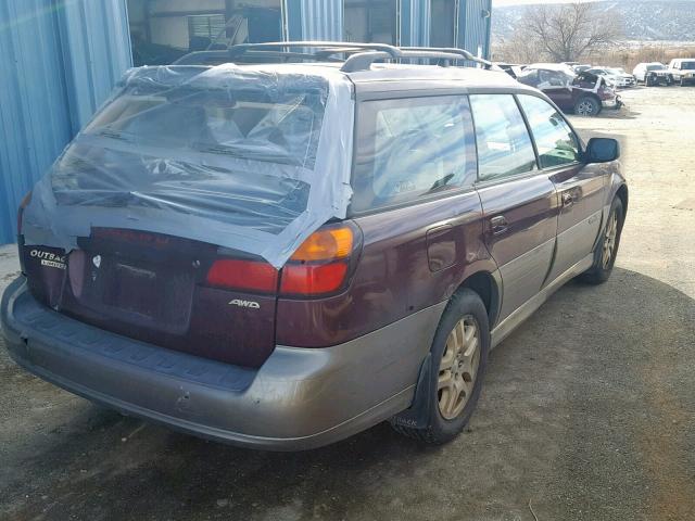 4S3BH686617600690 - 2001 SUBARU LEGACY OUT MAROON photo 4