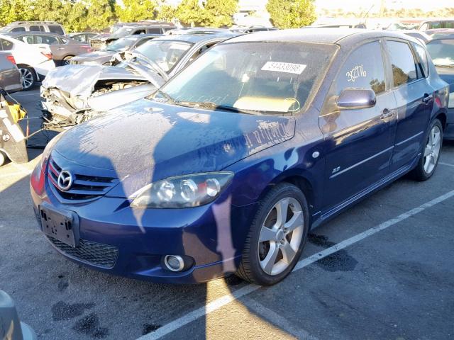 JM1BK343351243313 - 2005 MAZDA 3 HATCHBAC BLUE photo 2