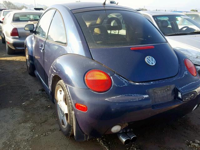 3VWDD21C7YM445478 - 2000 VOLKSWAGEN NEW BEETLE 蓝色 照片 3