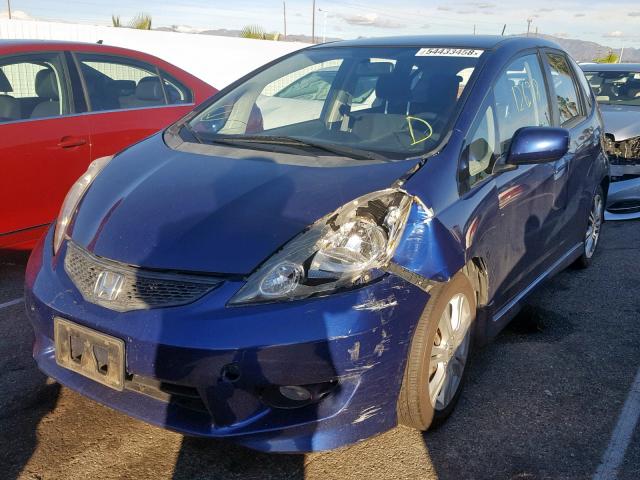 JHMGE8H54BC020749 - 2011 HONDA FIT SPORT BLUE photo 2