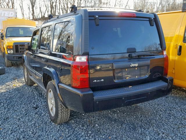 1J8HG48K06C356914 - 2006 JEEP COMMANDER BLACK photo 3