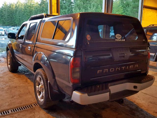 1N6MD27T21C383454 - 2001 NISSAN FRONTIER C BLACK photo 3