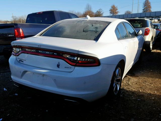 2C3CDXHG2FH825333 - 2015 DODGE CHARGER SX WHITE photo 4