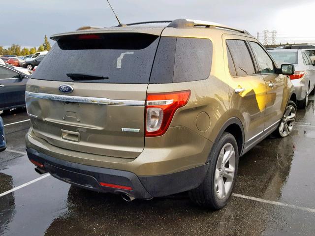 1FM5K7F97DGB27738 - 2013 FORD EXPLORER L GREEN photo 4