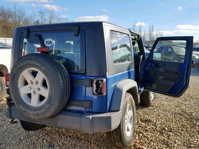 1J4AA2D18AL224949 - 2010 JEEP WRANGLER S BLUE photo 4